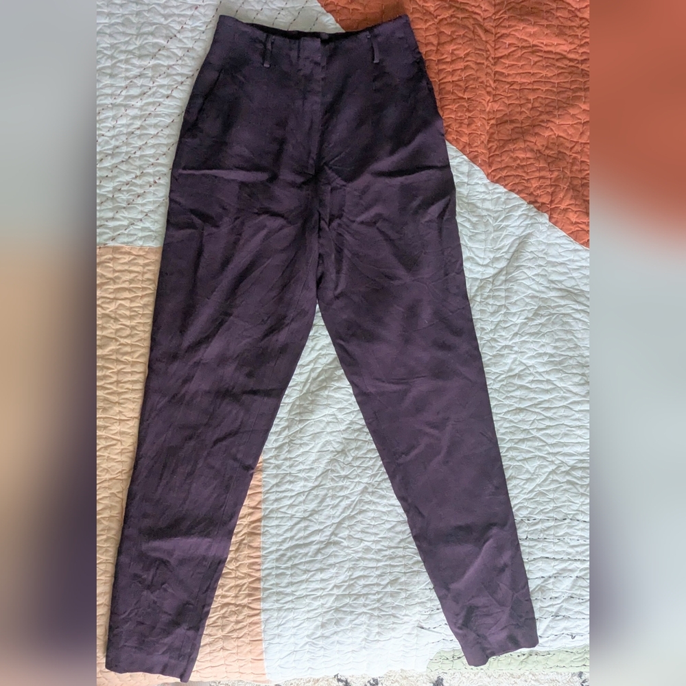 Vintage 100% Wool Plum High-Waisted Eddie Bauser Trousers